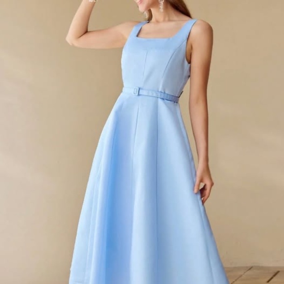 NEW WITH TAGS MOTF PREMIUM SQUARE NECK FIT AND FLARE DRESS size M - Picture 3 of 10